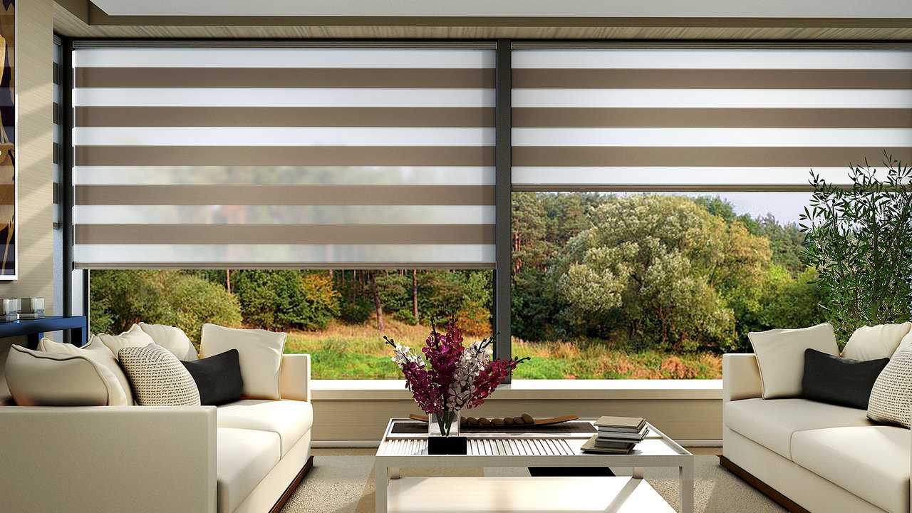 Шторы и жалюзи на панорамные окна: обзор вариантов