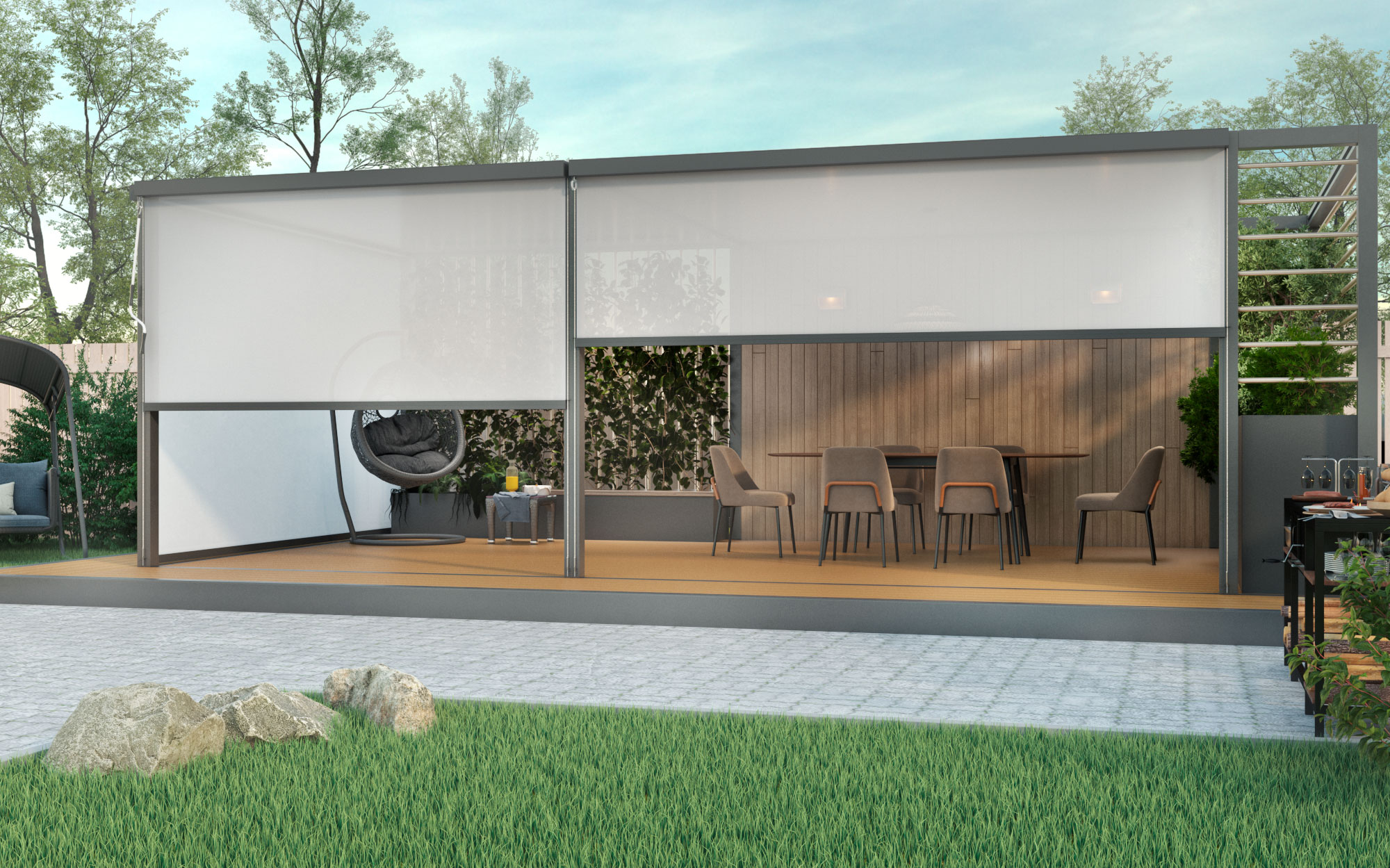 ZIP системы для террасы и веранды. Виды и преимущества