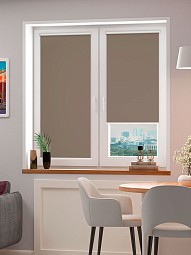 Рулонная штора FixLine BASIC Black-Out 75 см, св.коричневый