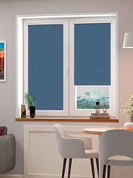 Рулонная штора FixLine BASIC Black-Out 75 см, синий