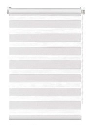 Рулонная штора зебра FixLine BASE 90 см, белый