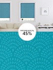 Рулонная штора FixLine EFFECT 65 см, бирюзовый